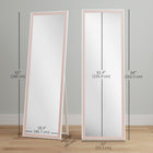 HOMCOM Full Length Mirror - 21" W x 64" H - Pink-Ready-to-use outfit mirror, no assembly needed