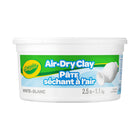 Crayola Air-Dry Clay 2.5 Lb Bucket, White-Crayola Air-Dry Clay is smoother, finer, and less sticky than traditional clay, and it needs no oven or kiln. Use techniques like pinch, coil, slab, score-and-weld; make stamped impressions, beads; embedding found objects