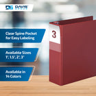 Davis Group Premium Economy Binder - D Ring - 3" - Burgundy - 6 Pack-D Ring, Non-Locking