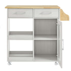 Modway Culinary Kitchen Cart With Spice Rack - White Natural-8