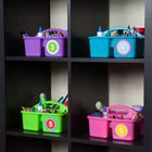 Teacher Created Resources - Caddy de rangement en plastique bleu, paquet de 6-Paquet de 6.