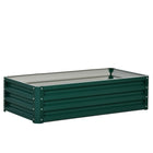 Outsunny Raised Garden Bed - 475" L x 23.5" W x 12" H - Dark Green-The great and easy way to grow your own garden at home 