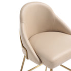 Manhattan Comfort - Gracie tabouret de comptoir moderne de 22" en similicuir rembourré - tan et or - lot de 3-Dispose d’une mousse haute densité remplie pour plus de confort et de durabilité.