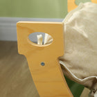 Qaba - Jouet d’escalade 3 en 1 avec arche et échelle en bois pour tout-petits - bois naturel-Apparence colorée qui attire l'attention des enfants 