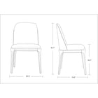 Manhattan Comfort - Chaise de salle à manger moderne Courding 53,1 cm en similicuir, coloris beige et noyer-Revêtu de similicuir avec rembourrage en mousse