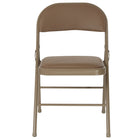 Flash Furniture – Chaise pliante en vinyle de série Hercules, double support, beige (HAF003DBGE)-Chaise pliante rembourrée en métal