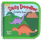 The Pencil Grip Daily Doodler Reusable Activity Book - Dino Cover-Includes 8 wipeable blank pages plus 4 Wonder Stix!