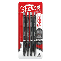Sharpie S-Gel 0.5mm Gel Pen - Black - 4 Pack-Gel
