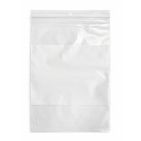 KL Rubber - Sac refermable en polyéthylène avec bloc d’identification blanc et trou de suspension - 4 Mil - 9 x 12 po - paquet de 1000-Lèvre décalée avec fermeture refermable durable pour une ouverture facile et une fermeture sécurisée