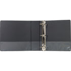 Staples Standard Binder with Label Holder and D Rings - 3" - Black-Non-Stick, Archival safe material won't life ink or toner off printed pages