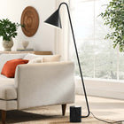Modway - Ayla Base en marbre Lampe sur pied, Noir-Corde en PVC