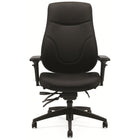 Staples - Fauteuil à basculements multiples à dossier haut Newdale, Fusion en houille, noir-La commande continue de blocage du basculement bloque le siège en place ou lui permet de basculer librement, selon les préférences de l'utilisateur