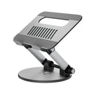 MyBat - Pied d’ordinateur portable ergonomique MyBat Pro à bouton-poussoir - compatible 10–17,3″, en alliage d’aluminium-Base pivotante 360 ° - Rotation totale pour ajustement facile du regard