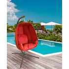 Dura Housewares Stella Chair - Red-Ergonomically designed for a cozy and relaxing experience