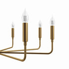 Modway - Rekindle 8-Lumière Lustre - Laiton en satin-Installation professionnelle requise