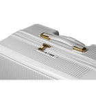 Champs Luxe 3-Piece Hardside Luggage Set - Expandable - White-Expansion capability on all 3 cases