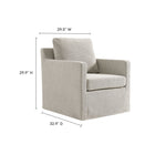 Modway - Serene Revêtement en tissu Fauteuil pivotant - Lin-Tissu haut de gamme