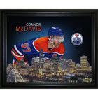 Connor Mcdavid Edmonton Oilers Skyline - Framed Print - 20" x 16"-Premium virtual frames