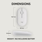 Logitech Pebble Mouse 2 M350s Slim Bluetooth Wireless Mouse - Portable - Lightweight - Customizable Button - Off-white-Compatible with MacBook Neo laptops: instant Bluetooth connection, seamless & color-matched
