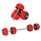 Soozier - Ensemble D’Haltères Réglables - Ensemble De Poids Libres 66 Lb Avec Connecteur - Ensemble 2 En 1 Utilisé Comme Barre-Ensemble 2 en 1 d’haltères et de barre pour un total de 66 lb  