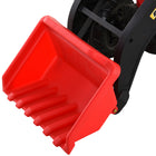Aosom - Excavatrice 3 en 1 pour enfants à conduire avec 6 roues - rouge-Pelleteuse à pédales, facile à utiliser en pédalant pour avancer et reculer, en utilisant le volant pour contrôler la direction du kart 