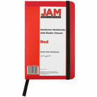 JAM Paper Hardcover Small Journal Notebook With Elastic - 100 Lined Sheets - 3 3/4" x 5 5/8" - Red-Size: Small (3.75 x 5.63 inches) | Fits easily in bags, backpacks, and brief cases.