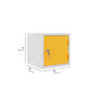 Ceha Canada OKK 12" Cube Locker - Yellow Door-FULLY WELDED AND ASSEMBLED: Arrives ready to use, saving you time and effort while offering robust construction for long-lasting use