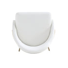 Manhattan Comfort - Gracie tabouret de bar moderne de 22 po en similicuir blanc et or, lot de 2-22 po L x 23 po l x 41,1 po H