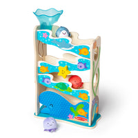 0Melissa & Doug Rollables Jouet toboggan océan en bois pour nourrissons et tout-petits (5 pièces)-
Toboggan océanique en bois Rollables