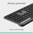 Logitech Signature Slim Solar+ K980 Keyboard - Graphite-Powered by Logi LightCharge – A charging  innovation  that combines a light-absorbing strip and a durable energy-efficient battery built on our Signature Slim Solar+ keyboard