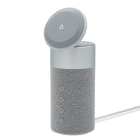 LBT - Haut-parleur Bluetooth à chargement magnétique 3-en-1 Mag Stream Vibe Home - Gris clair-Connectivité Bluetooth : utilisez la dernière technologie Bluetooth pour connecter sans fil votre smartphone. LED intégrée : ajustez les modes d'éclairage LED en fonction de votre situation.