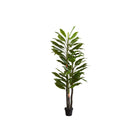 Monarch Specialties - Plante Artificielle - 83 po Heur - Arbre De Dracaena - En Pot - Touche Réelle - Feuilles Vertes - Pot Noir-A vibrant 83 inch tall artificial dracaena tree, featuring 76 real-touch green leaves on multi-trunks
