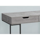 Monarch Specialties 7553 48" Computer Desk - Grey/Black Metal-Finished on all sides for flexible placement anywhere in a home office