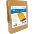 Crownhill Kraft Self-Seal Padded Mailer, #1, 7.25" x 12", 10 Pack-Inside dimensions 7-1/8" x 10-3/4"