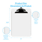Davis Group Spring Clipboards - Letter Size - 9" W x 12" H - Clear - 6 Pack-Spring Clip