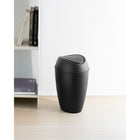 Umbra Twirla 9 L Can - Black-Durable & easy to clean: Made of durable polypropylene that is stable and easy to maintain, just wipe this can clean with a damp cloth