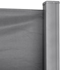 Outsunny Retractable Side Awning with Resistance to UV Rays & Wind - 118" x 63" - Light Grey-Automatic roll-back function, easily pulls by handle
