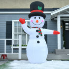 HOMCOM Lit Inflatable Waving Snowman Christmas Yard Decoration-Includes five stakes, three drawstrings and a sandbag to keep it anchored on windy nights 