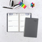 AT-A-GLANCE 2026 Traditional Weekly/Monthly Planner - 8" H x 5" W - Grey - Bilingual-Twin coil bound