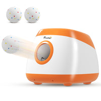PawHut Automatic Dog Ball Launcher with 3 ETPU Balls - Orange-Automatically launches balls for your dog, providing endless fun while you're busy 