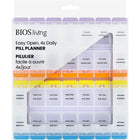 BIOS Living Easy Open 4-Week Daily Pill Planner -Translucent case for easier identification