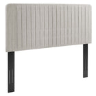 Modway Milenna Channel Tufted Upholstered Fabric King/California King Headboard - Oatmeal-Channel Tufted King/California King Headboard