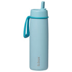 b.box Insulated Flip Top - 690 ml - Lagoon-Flip top lid for free-flow drinking with stainless steel straw