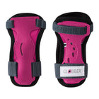 Globber Protectives Gear - Size XS - Deep Pink-Knee Pads: 3.5" W x 1.5" D x 5.25" L; Wrist Guard: 3" W x 1" D x 6.25" L; Elbow Pads: 2.25" W x 1.5" D x 4.5" L