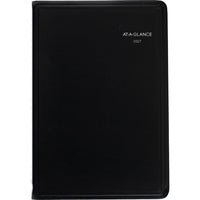 AT-A-GLANCE 2027 Weekly Pocket Planner - 6-1/16" H x 3-5/8" W - Black - Bilingual-12 months: January 2027 - December 2027
