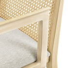 Modway Monarch Wood and Rattan Dining Armchair - Antique White/Natural/Heathered Weave Ivory-9