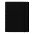 Filofax A5 Size Notebook, 8-1/4" x 5-3/16", 112 Pages, Black-Cover with integral reinforcement that can be folded open by a full 360-degree