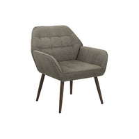 Monarch Specialties Upholstered 33"H Contemporary Accent Chair With Walnut Metal Legs - Light Brown Fabric-This contemporary accent chair features comfortable foam cushioning and soft touch fabric, creating a cozy and inviting seating experience that enhances your space with a clean, contemporary look suited to any fashionable style.