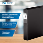 Davis Group Super économie, Reliure à anneaux en “D” inclinés 1.5 po, paquet de 6 – Noir-Anneau En D, Non Verrouillable