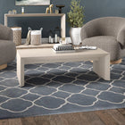 Hudson&Canal Oswin 48"W Rectangular Coffee Table - Alder White-Finished in wood-look alder white